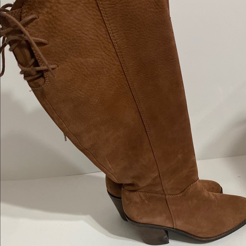 Lucky Brand Pembe Brown Leather Over the Knee Riding Boots Women's Size 6.5 M - Picture 8 of 13